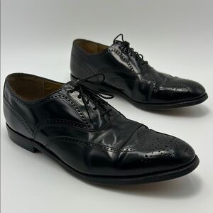 Johnston & Murphy Black Oxford Dress Shoes Men's‎ 10M Lace Up Formal Business